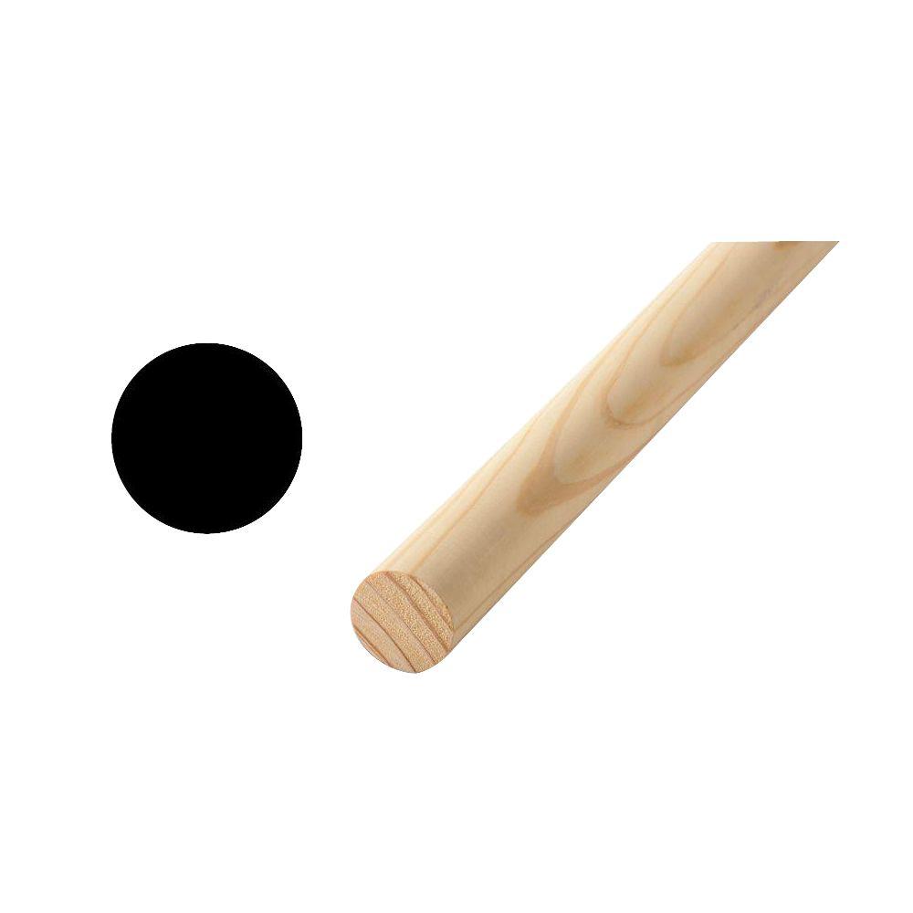 6414U 7/8 in. x 7/8 in. x 48 in. Hardwood Round Dowel10001807 The