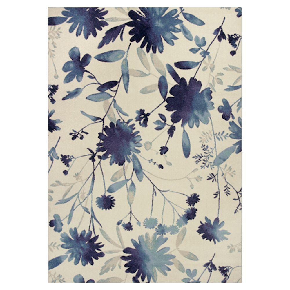 Kas Rugs Flower Blast Blue Ivory 7 Ft 10 In X 11 2 Area Kas Rugs Flower Blast Blue Ivory 7 Ft 10 In X 11