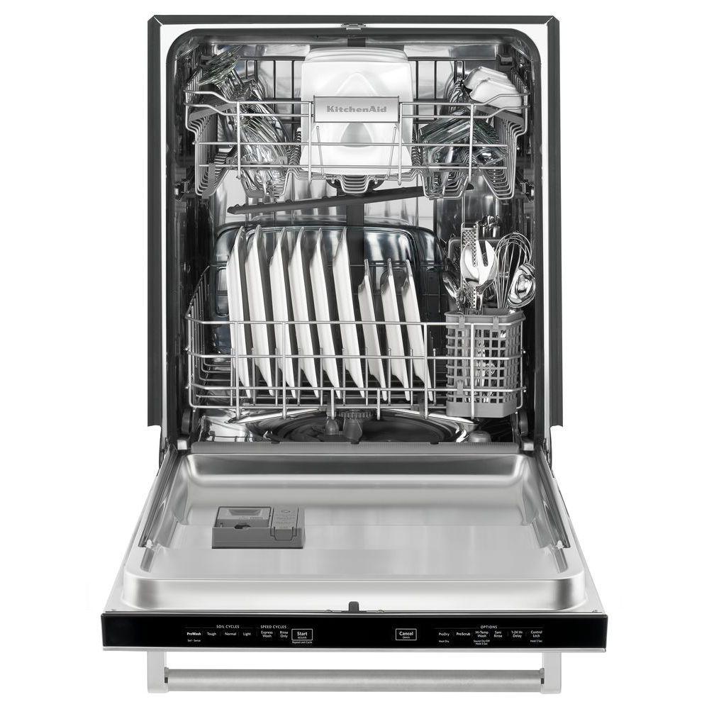 Kitchenaid Top Control Built In Tall Tub Dishwasher In Black