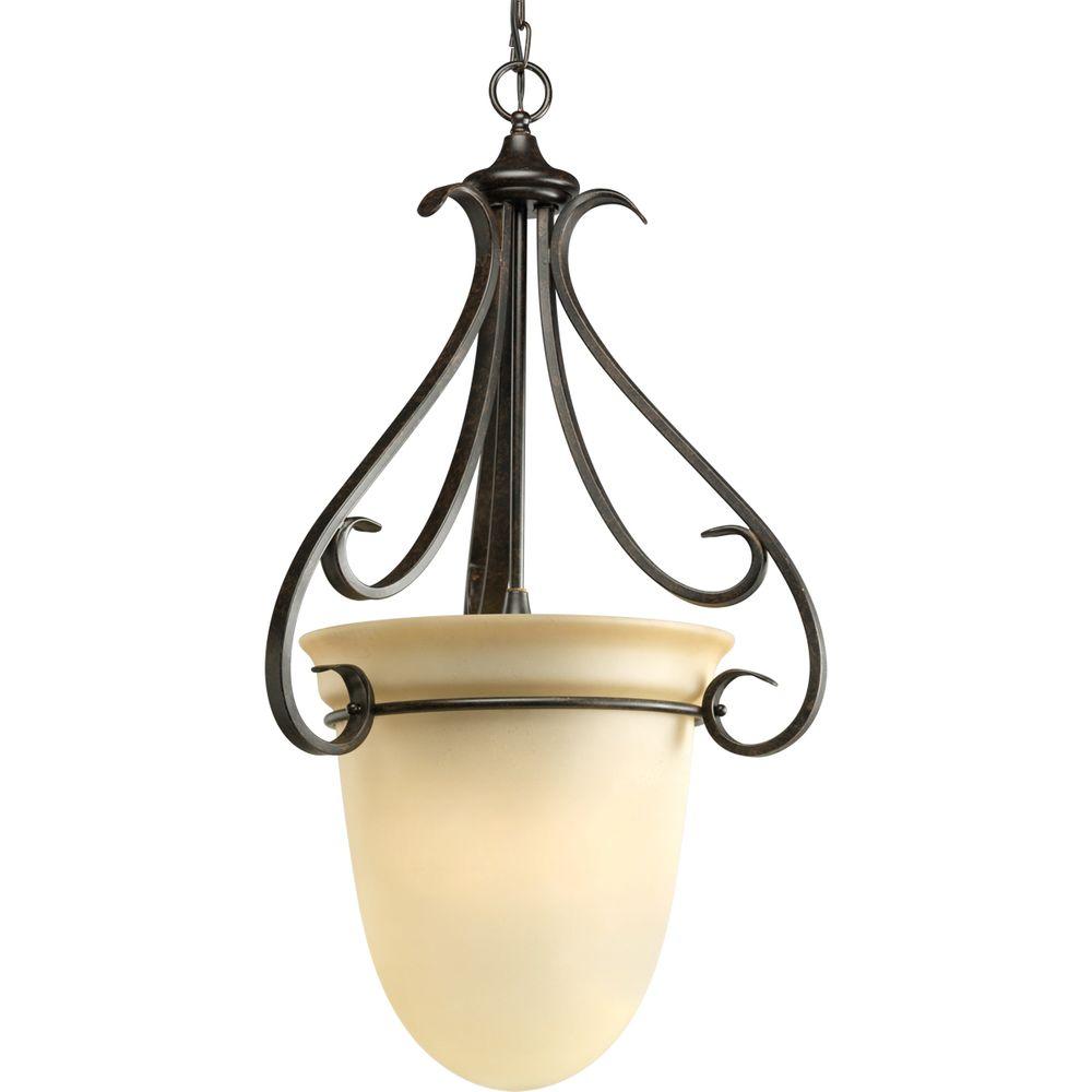 Progress Lighting Torino Collection 3 Light Forged Bronze Foyer Progress Lighting Torino Collection 3 Light Forged Bronze Foyer Pendant