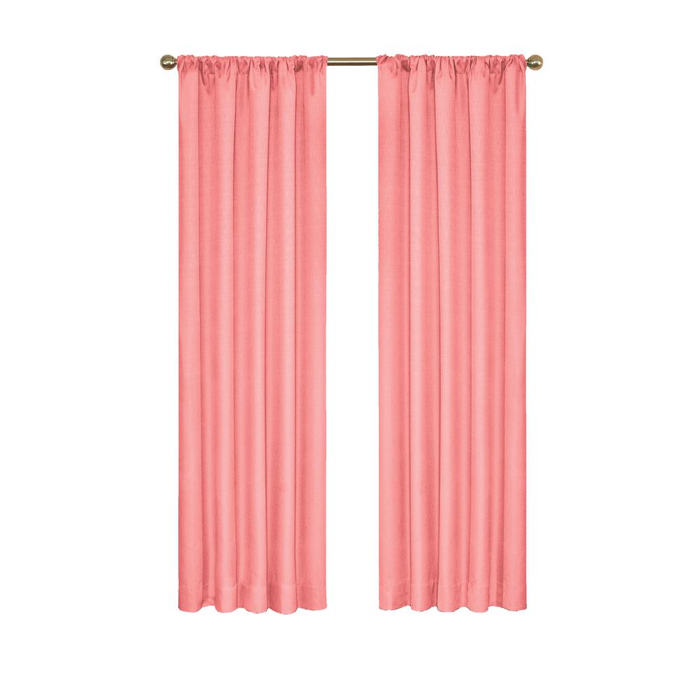 Eclipse Kendall Blackout Window Curtain Panel In Coral 42 In W