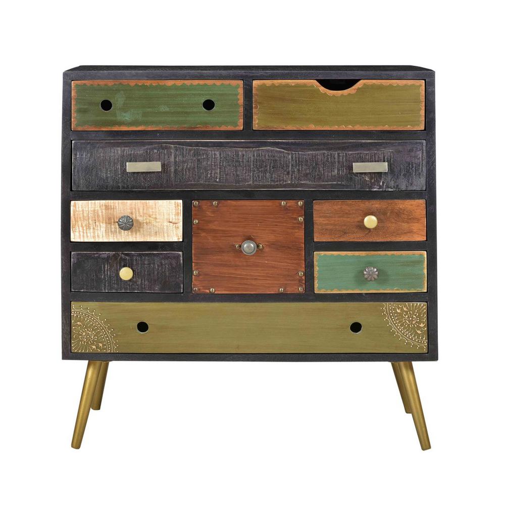 Coast To Coast Imports Midnight Multicolor 9 Drawer Chest 37129
