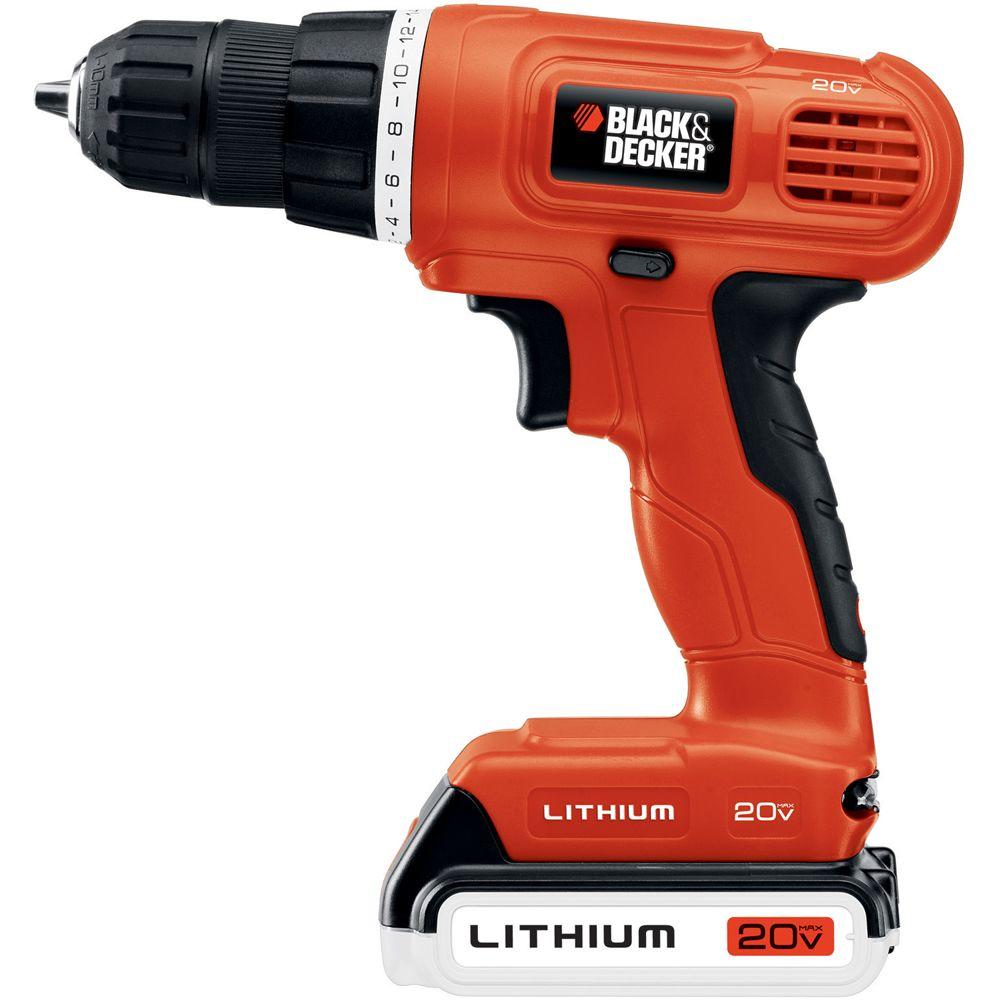 BLACK+DECKER 20-Volt MAX Lithium-Ion Cordless 3/8 in ...