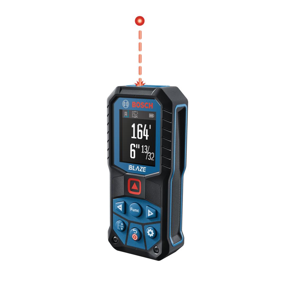 Bosch BLAZE 165 ft. Laser Distance Tape Measuring Tool with Color Screen and Measurement Rounding Functionality