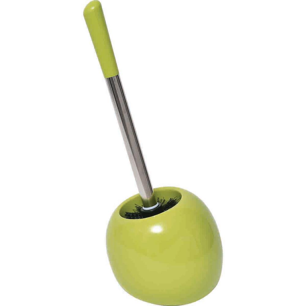 Bath Free Standing Toilet Bowl Brush and Holder PISE Green6631140