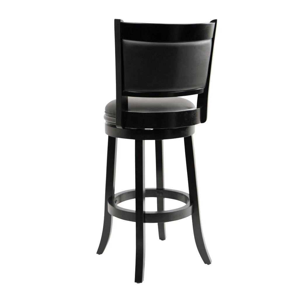 Boraam Augusta 29 In Black Swivel Cushioned Bar Stool 45829 The Boraam Augusta 29 In Black Swivel Cushioned Bar Stool 45829 The Home Depot