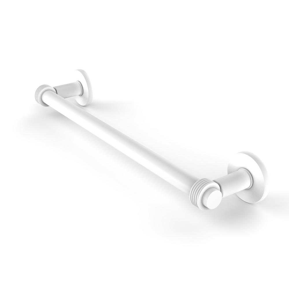 Matte White Towel Bars Bathroom Hardware The Home Depot