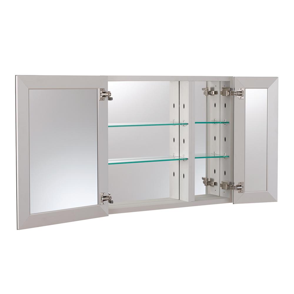 Nickel Medicine Cabinets Bathroom Cabinets Storage The Home Depot