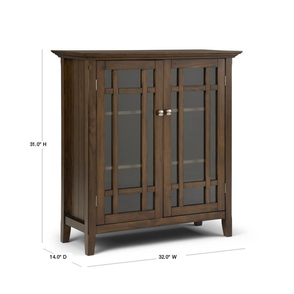 Simpli Home 32 In Bedford Rustic Natural Aged Brown Solid Wood Wide Low Storage A Cabinet Axcbed 03rnab The Depot Simpli Home 32 In Bedford Rustic, Rustic Storage Cabinets