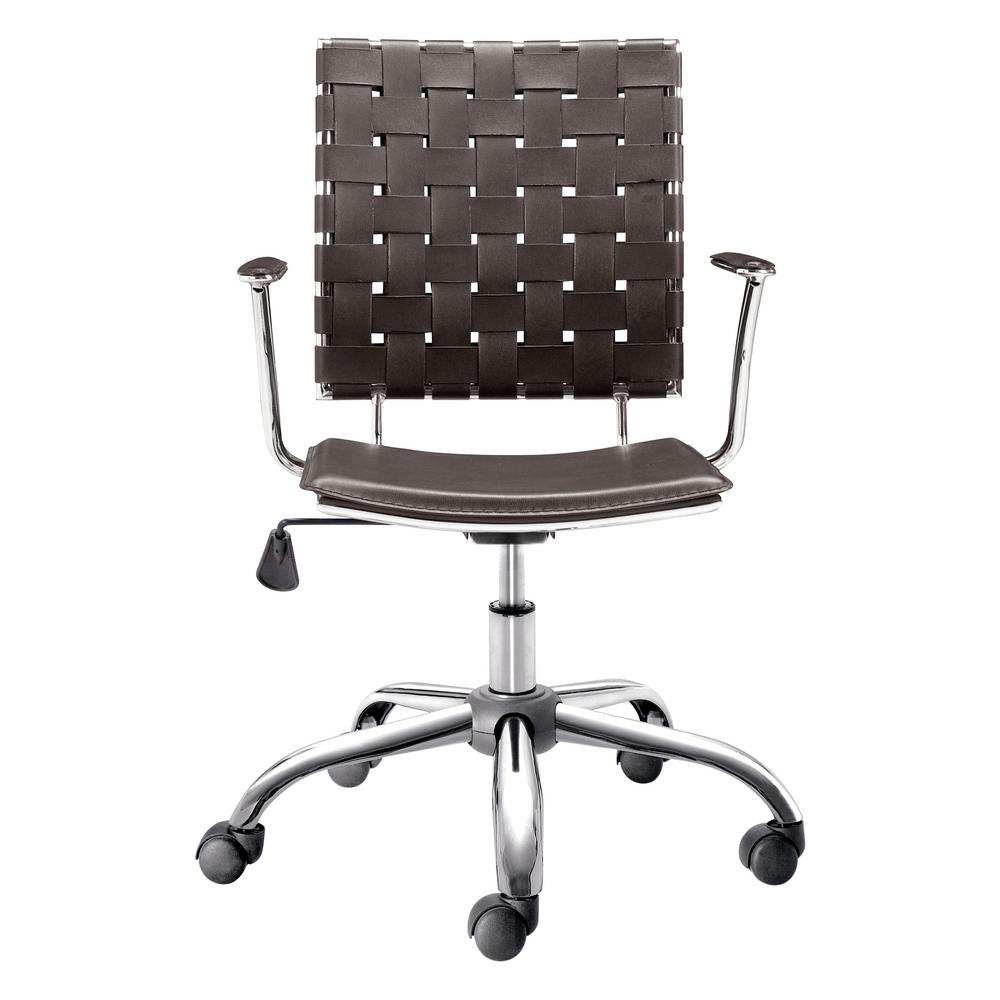 Zuo Criss Cross Espresso Office Chair 205032 The Home Depot