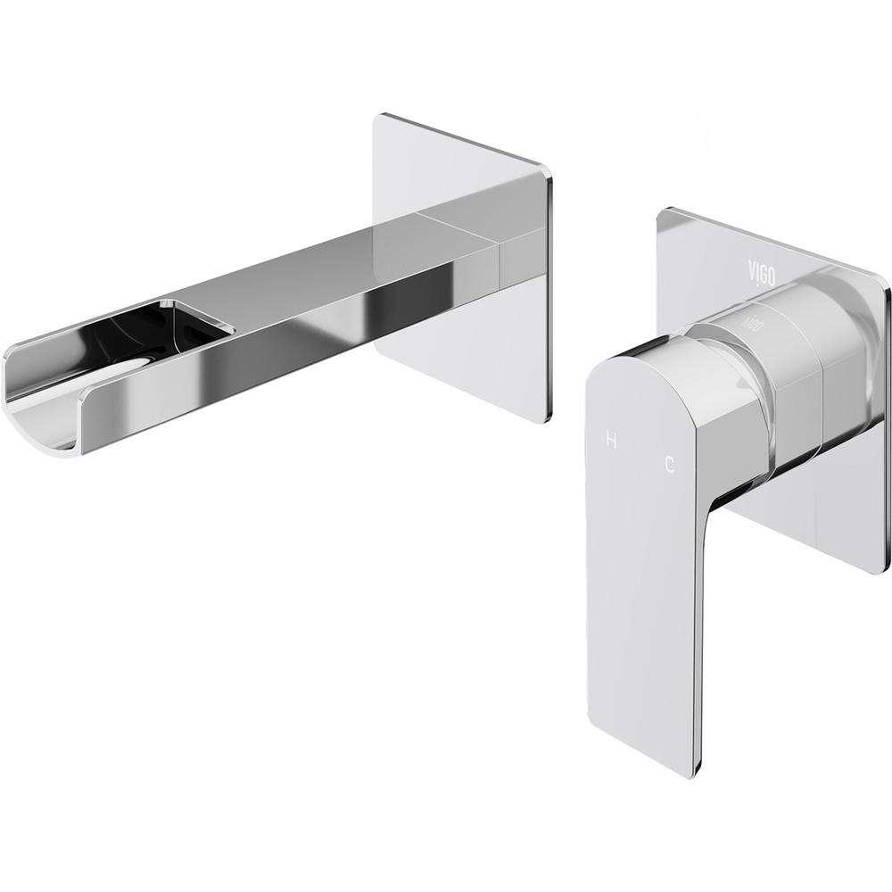 VIGO Olus Single Lever Single-Handle Wall-Mount Bathroom Faucet in ...