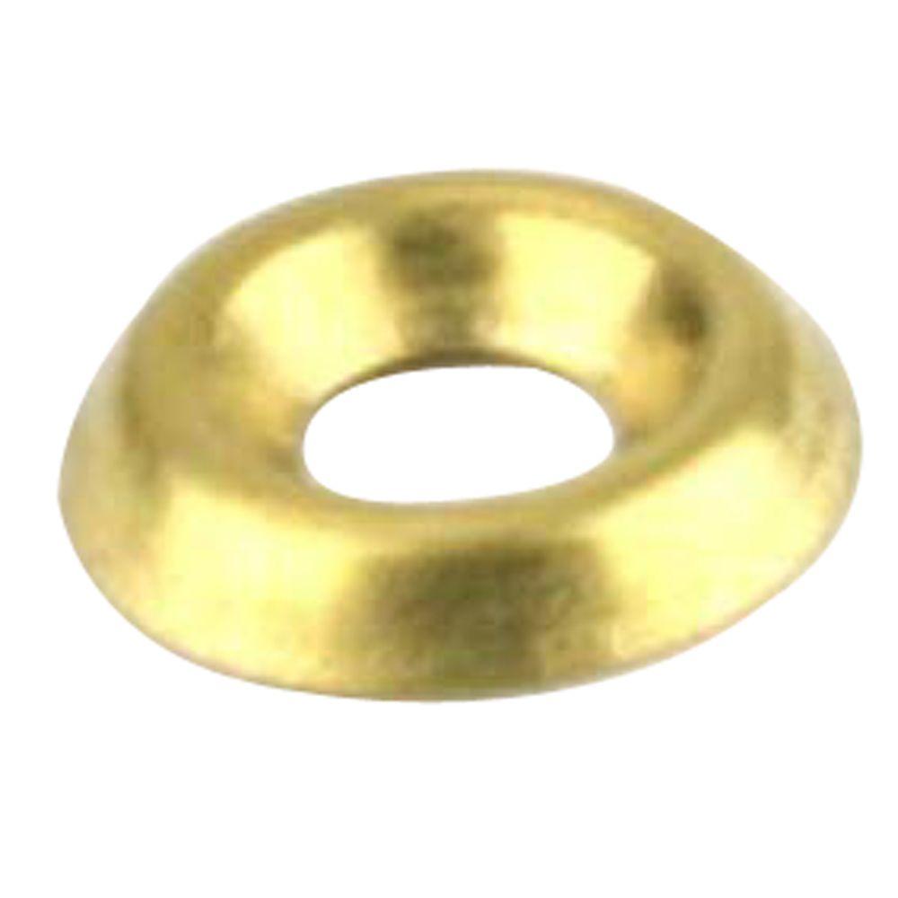 #10 Countersunk Prime-Line 9083749 Finishing Washers Brass Plated Steel 50-Pack