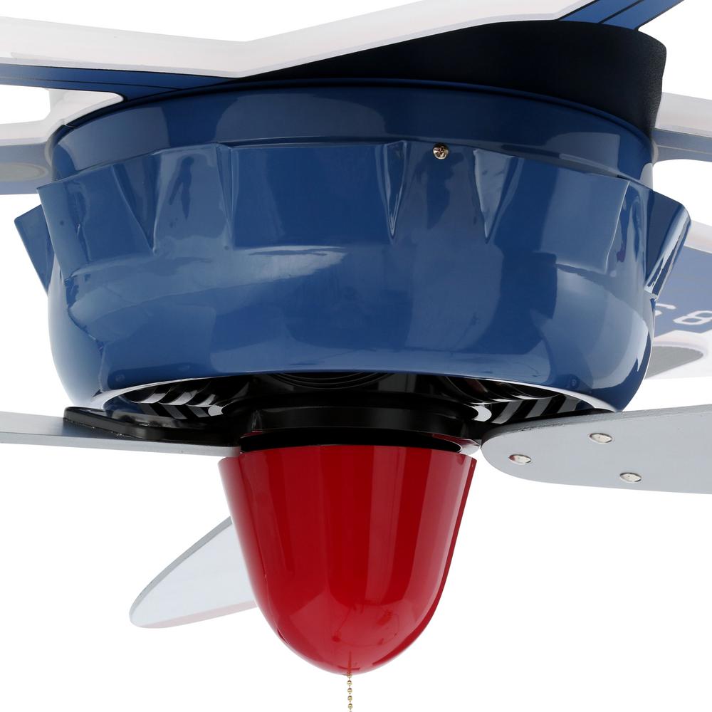 Hunter Fantasy Flyer 48 In Indoor Blue Flush Mount Ceiling Fan