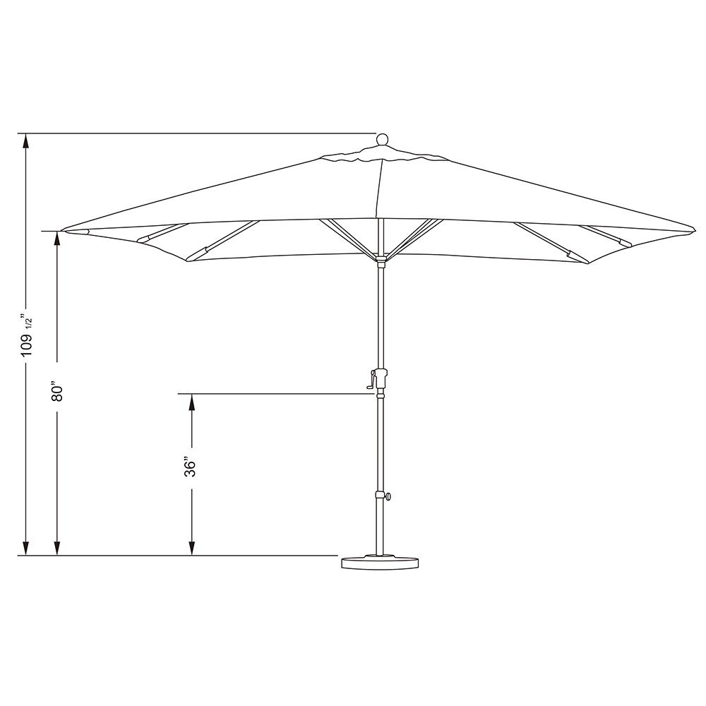 California Umbrella 11 Ft Bronze Aluminum Pole Aluminum Ribs Crank Lift Outdoor Patio Umbrella In Sunbrella Gs1188117 5422 The Home Depot