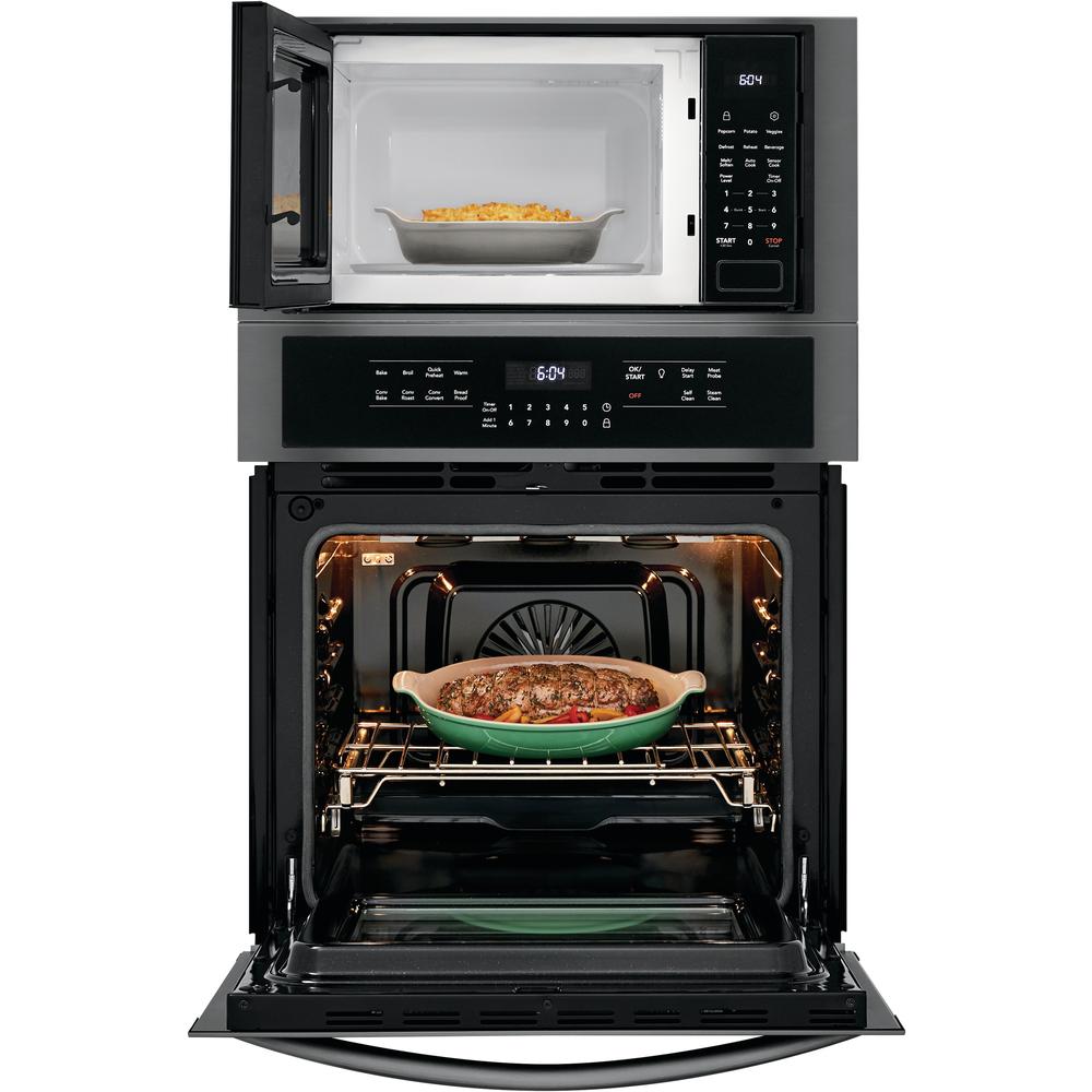Frigidaire Gallery 27 In Electric True Convection Wall Oven With Built Microwave Black Stainless Steel Fgmc2766ud The Home Depot - 27 Inch Wall Oven Microwave Combo Black Stainless Steel Frigidaire Gallery 27 In Electric True Convection Wall Oven With Built Microwave Black Stainless Steel Fgmc2766ud The Home Depot - 27 Inch Wall Oven Microwave Combo Black Stainless Steel