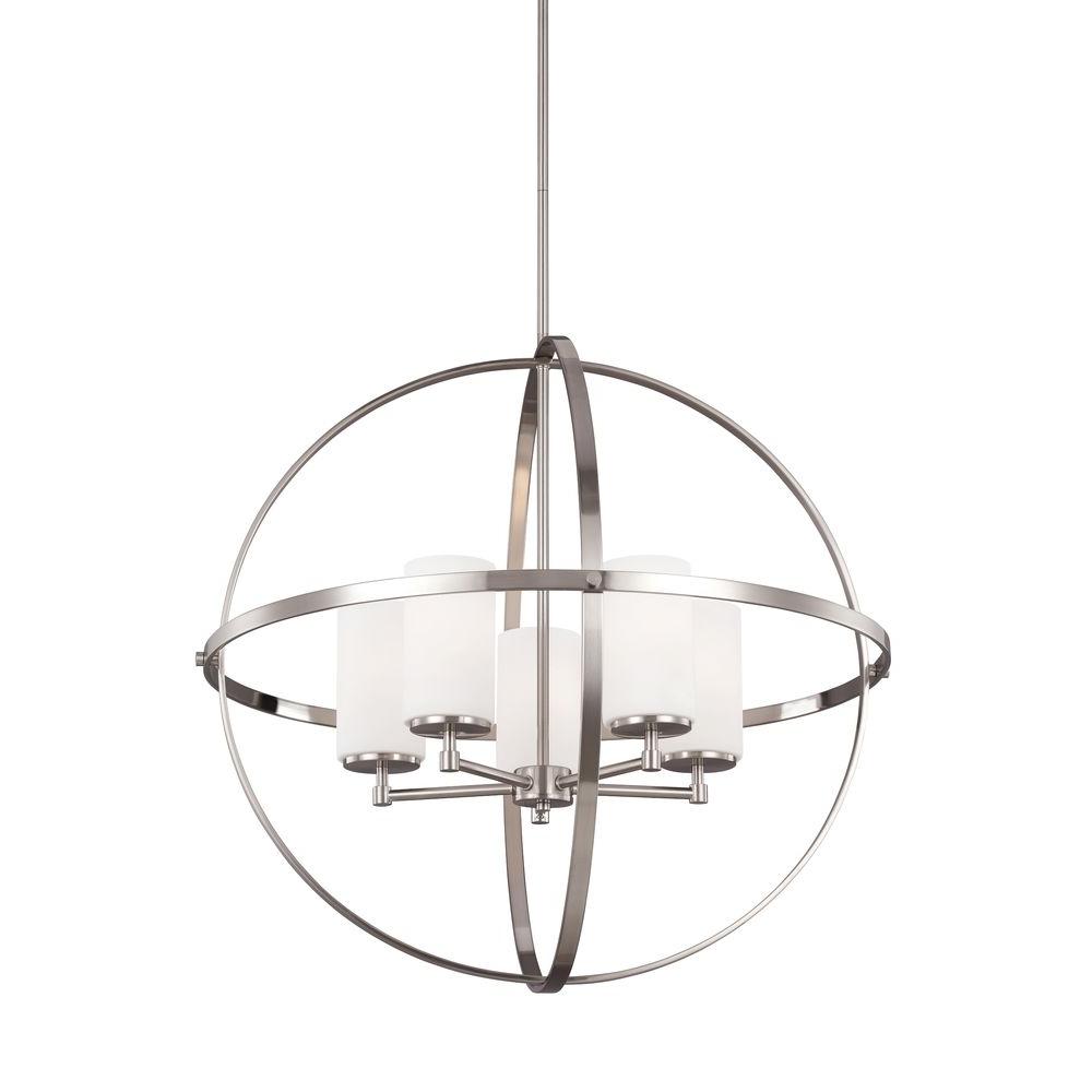 Sea Gull Lighting Alturas 27 25 In W 5 Light Brushed Nickel Sea Gull Lighting Alturas 27 25 In W