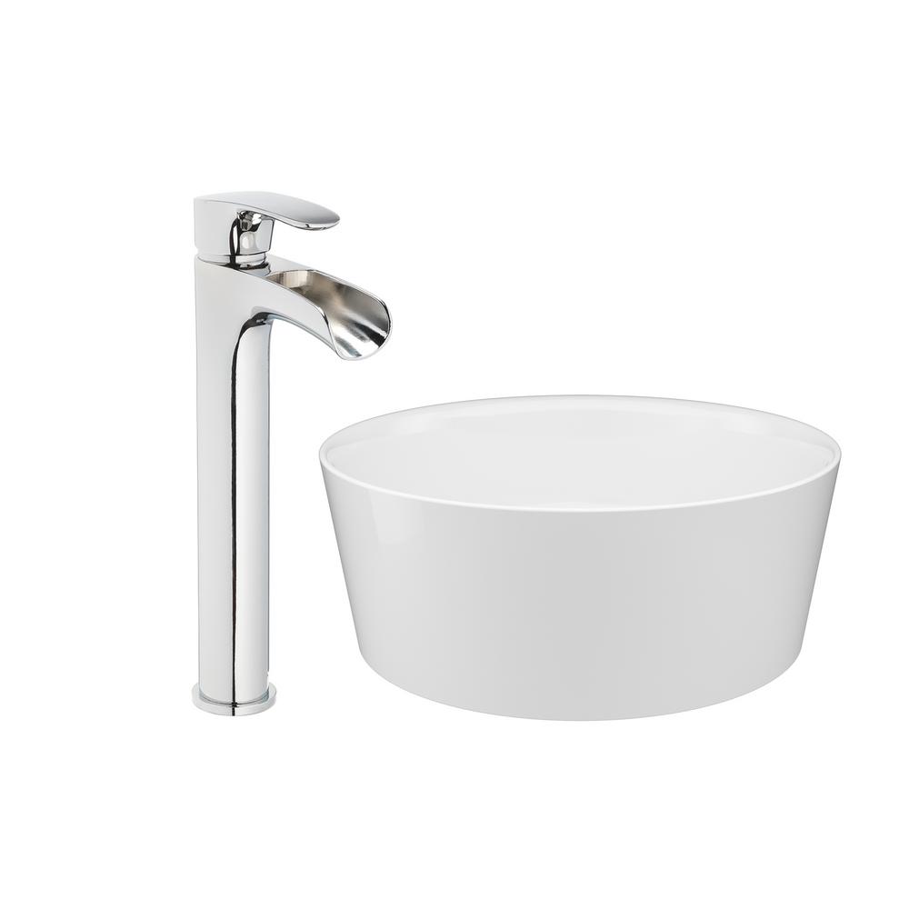 Jacuzzi 15 8 In Solid Surface Vessel Bathroom Sink Round Basin White Matte With Filler Faucet And Pop Drain Included Ss64938 The Home Depot - Jacuzzi Bathroom Faucet Drain Installation Jacuzzi 15 8 In Solid Surface Vessel Bathroom Sink Round Basin White Matte With Filler Faucet And Pop Drain Included Ss64938 The Home Depot - Jacuzzi Bathroom Faucet Drain Installation