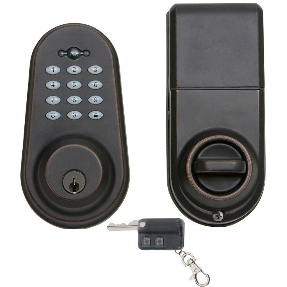 Privex Single Cylinder OilRubbed Bronze Electronic DeadboltKP200