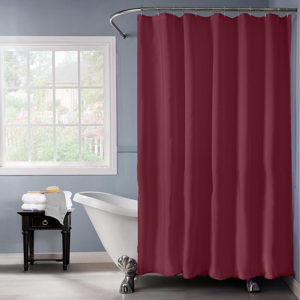 burgundy shower curtain