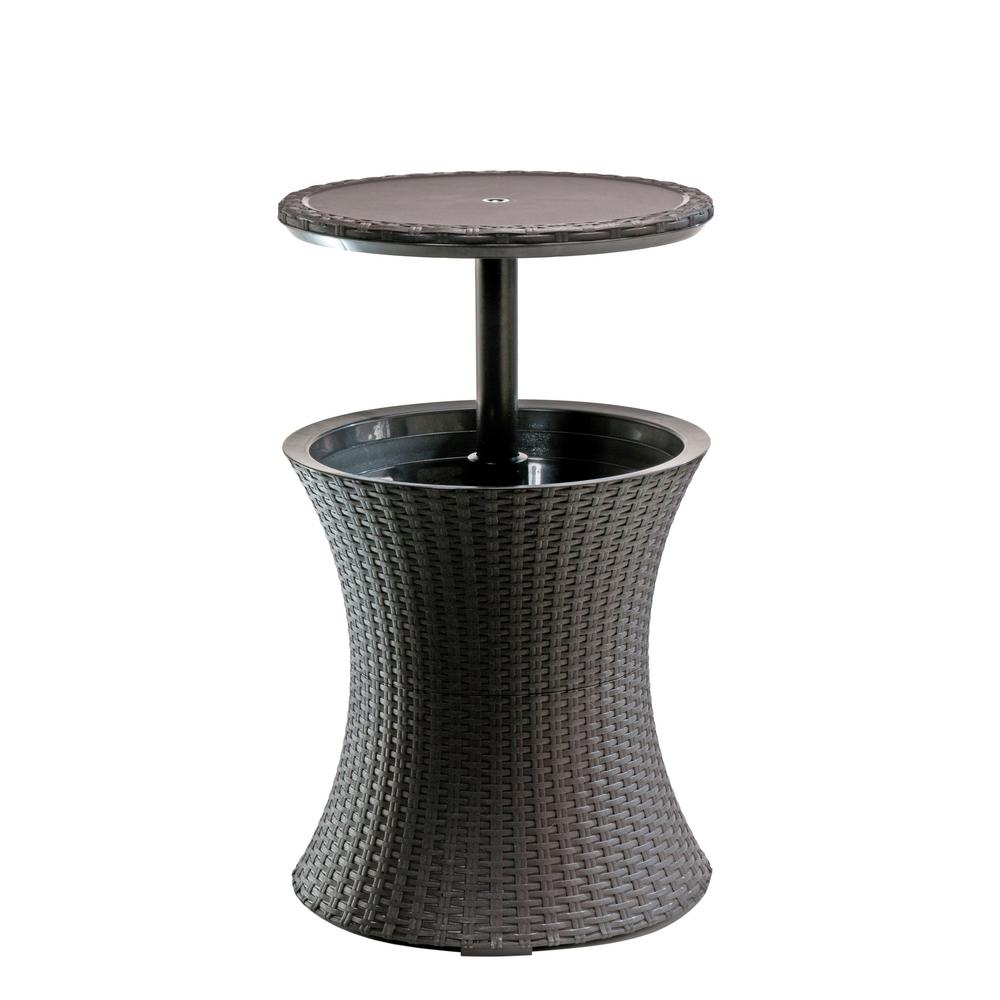 Keter Cool Bar 7 5 Gal Resin Rattan Drink Cooler Patio Table 218305 The Home Depot - Keter Outdoor Patio Table Cooler Keter Cool Bar 7 5 Gal Resin Rattan Drink Cooler Patio Table 218305 The Home Depot - Keter Outdoor Patio Table Cooler
