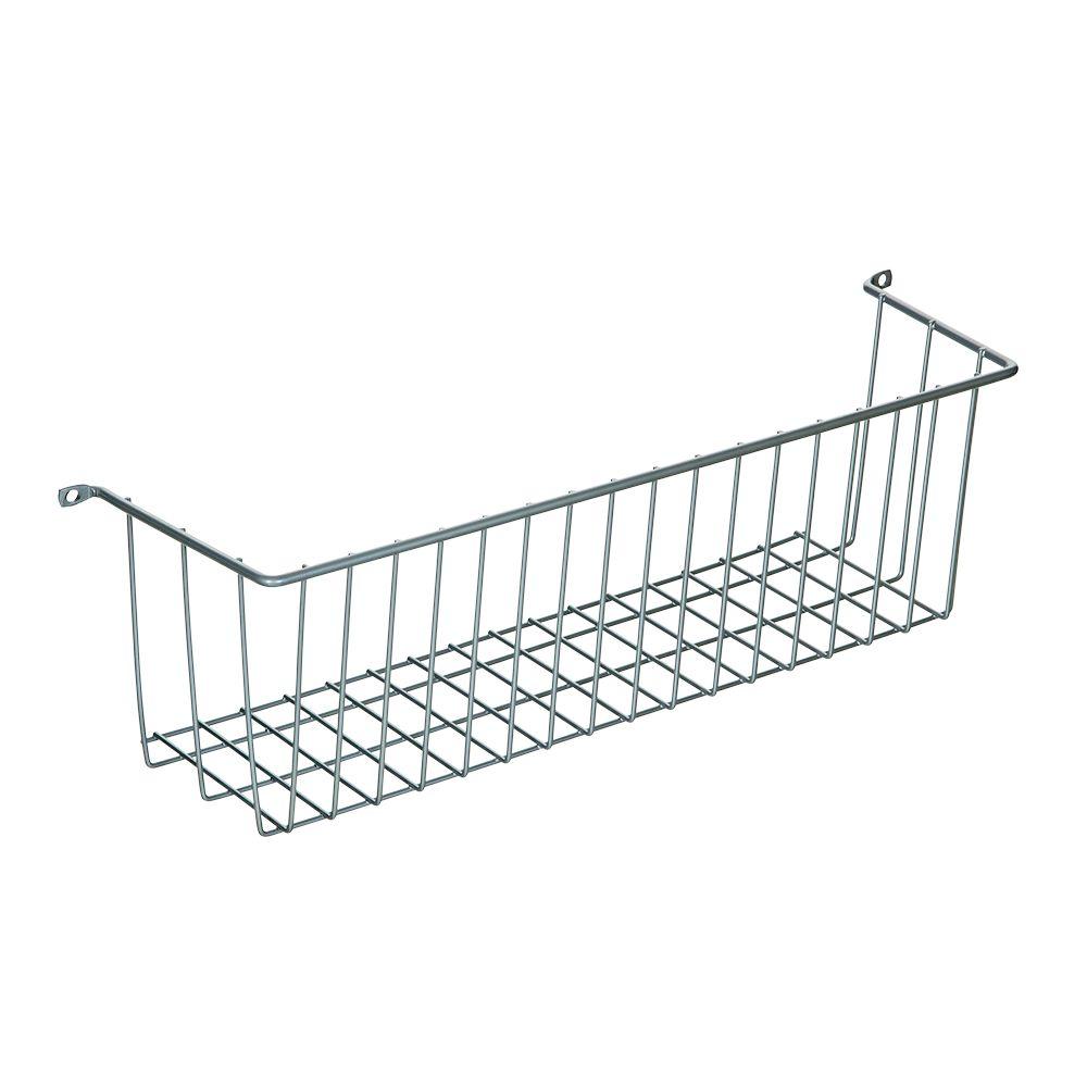 wall mounted wire basket shelves