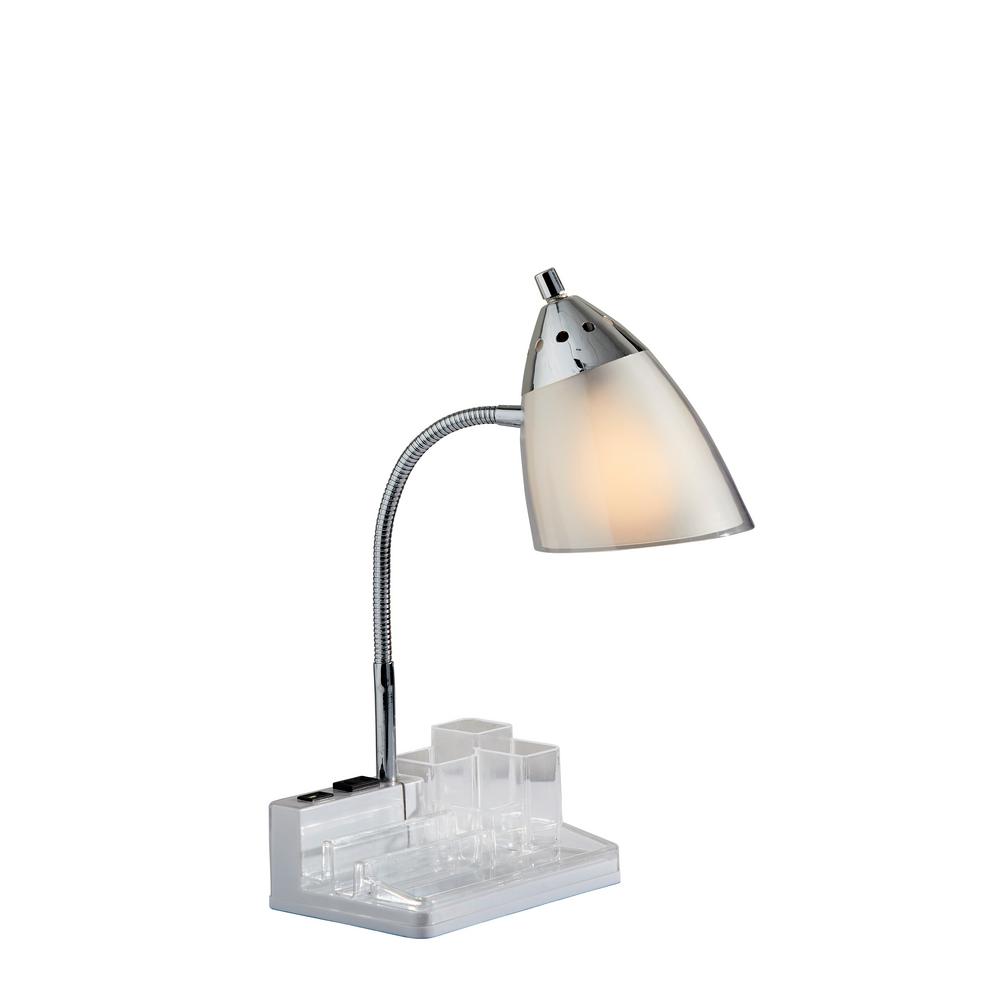 Adesso 3900 02 14 5 In White Organizer Desk Lamp The Home White Organizer Desk Lamp