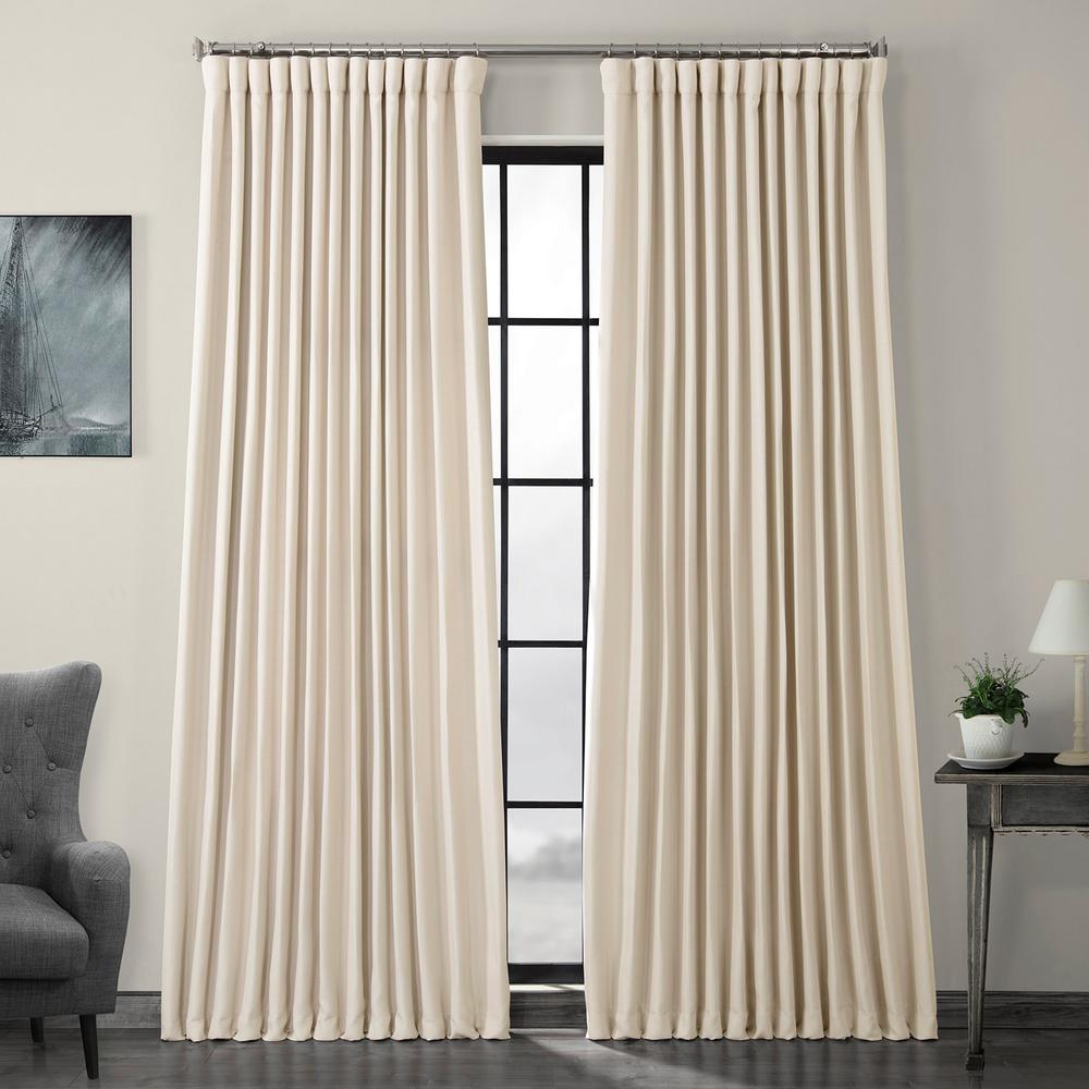 Exclusive Fabrics & Furnishings Birch Ivory Faux Linen Extra Wide