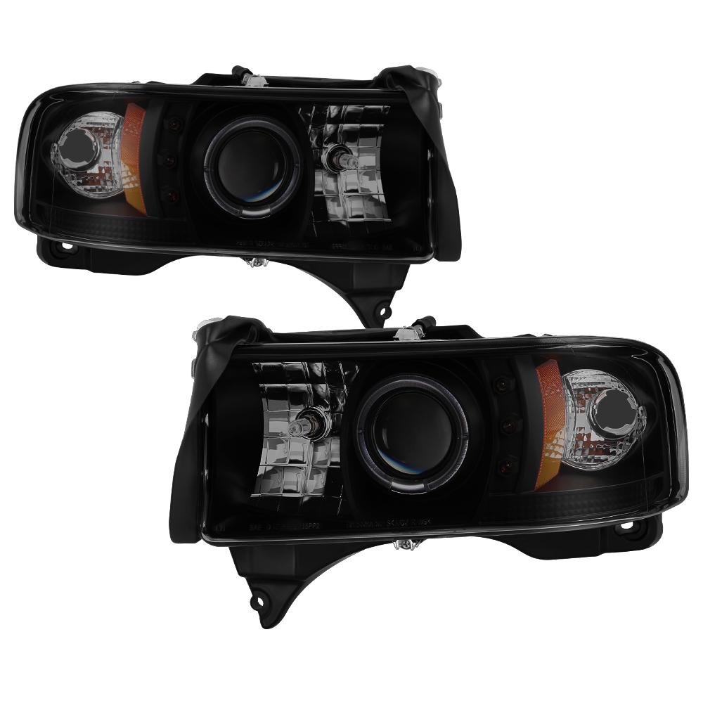 Spyder Auto Dodge Ram 1500 94 01 2500 3500 02 99 Dodge Ram 1500 94 01 2500 3500 02 99 Sport Projector Headlights Led Halo Black Smoke