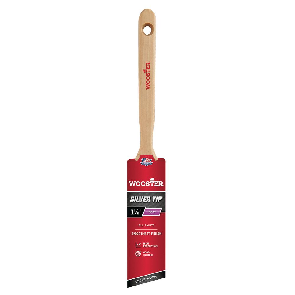 Wooster 11/2 in. Silver Tip Polyester Angle Sash Brush0052210014