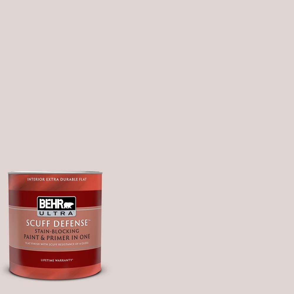 BEHR ULTRA 1 qt. N1702 Rose Pearl Extra Durable Flat Interior Paint