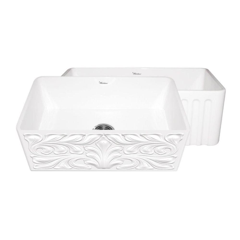 Whitehaus Collection Farmhouse A Kitchen Sinks Gothichaus Reversible Farmhaus Series A Front Fireclay 30 In