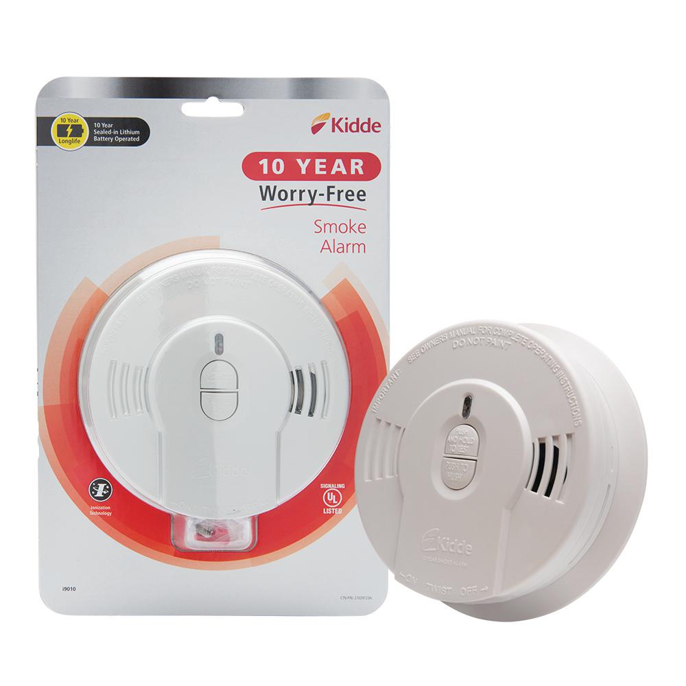 Kidde 10 Year Worry-Free Sealed Battery Smoke Detector with Ionization Sensor