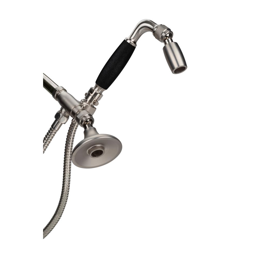 High Sierra Showerheads Half Dome Combo 1 Spray Pressure Dual Half Dome Combo 1 Spray High Pressure Dual Showerhead And Handheld With All Metal Construction In Nickel