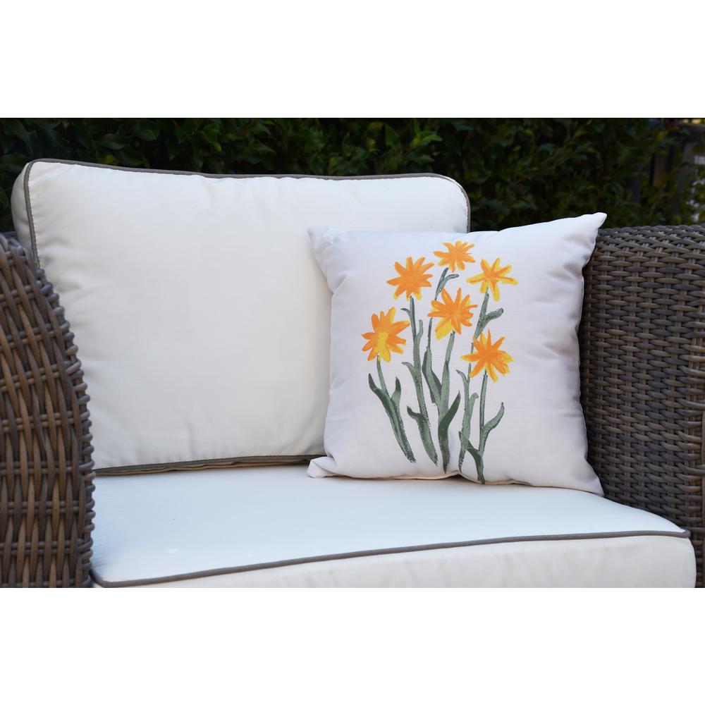 Daffodils Yellow Decorative Floral Throw Pillow Pf1117ye8 16 The