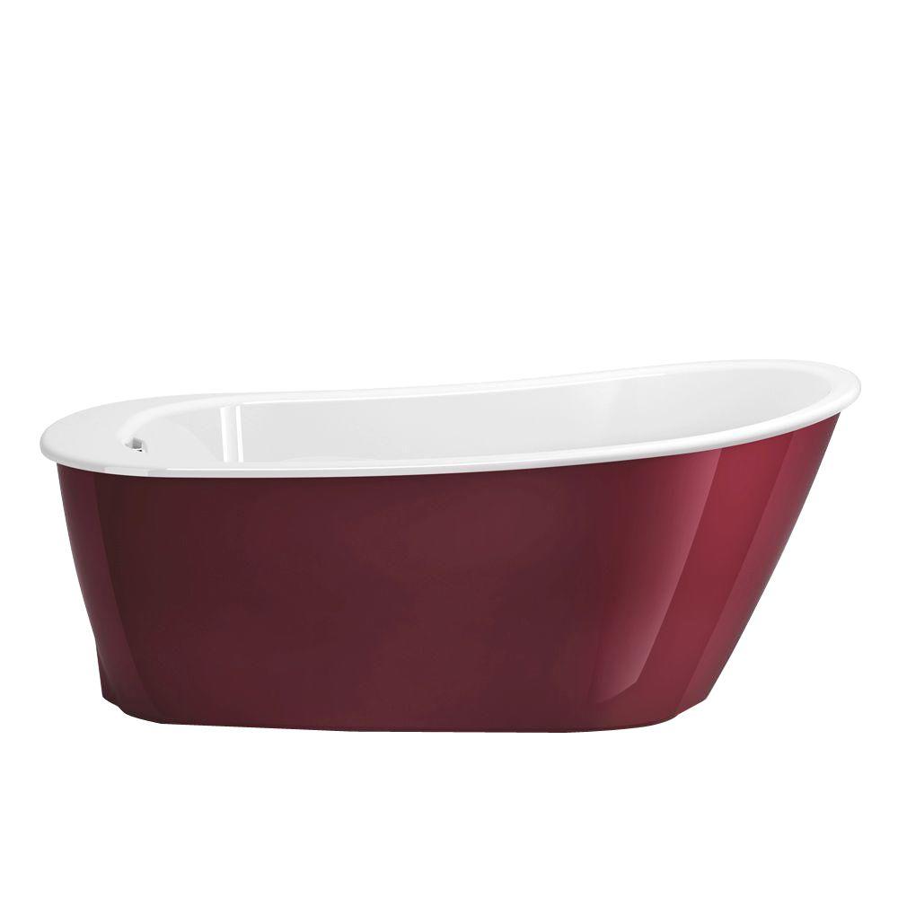 UPC 623163610864 product image for MAAX Bathtubs Sax 5 ft. Freestanding Reversible Drain Bathtub in White with Ruby | upcitemdb.com