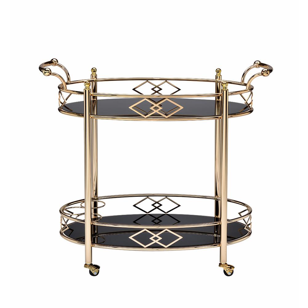 ACME Ottesen Serving Cart in Gold