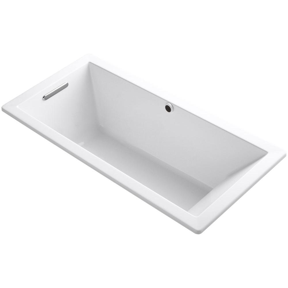 Kohler Underscore 66 In Rectangular Drop In Bathtub In White