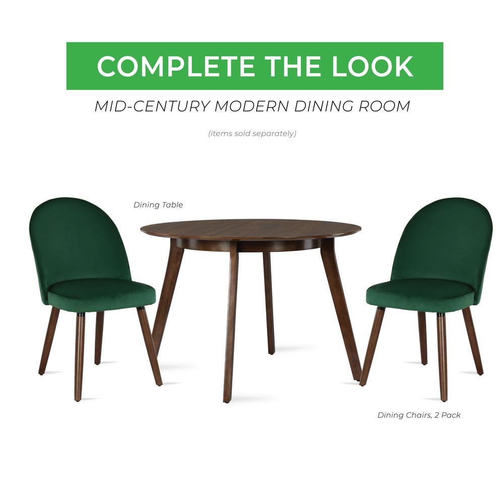 Novogratz Henley Walnut Mid Century Round Dining Table
