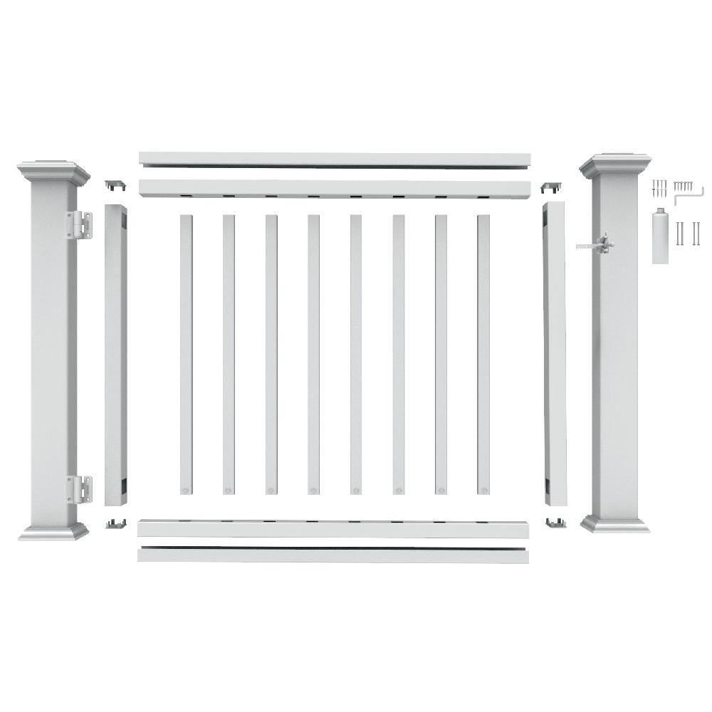 gate kit veranda vinyl deck rail railing ft 1000 intended backyard decks