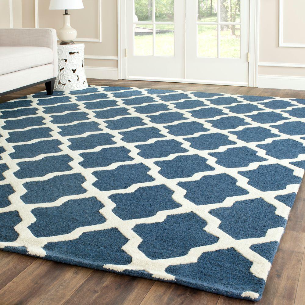 Safavieh Cambridge Navy Blue/Ivory 8 ft. x 10 ft. Area RugCAM121G8