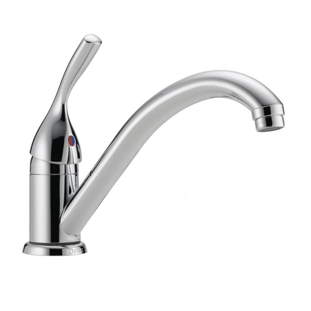 Delta Classic Single-Handle Standard Kitchen Faucet in Chrome-101-DST ...