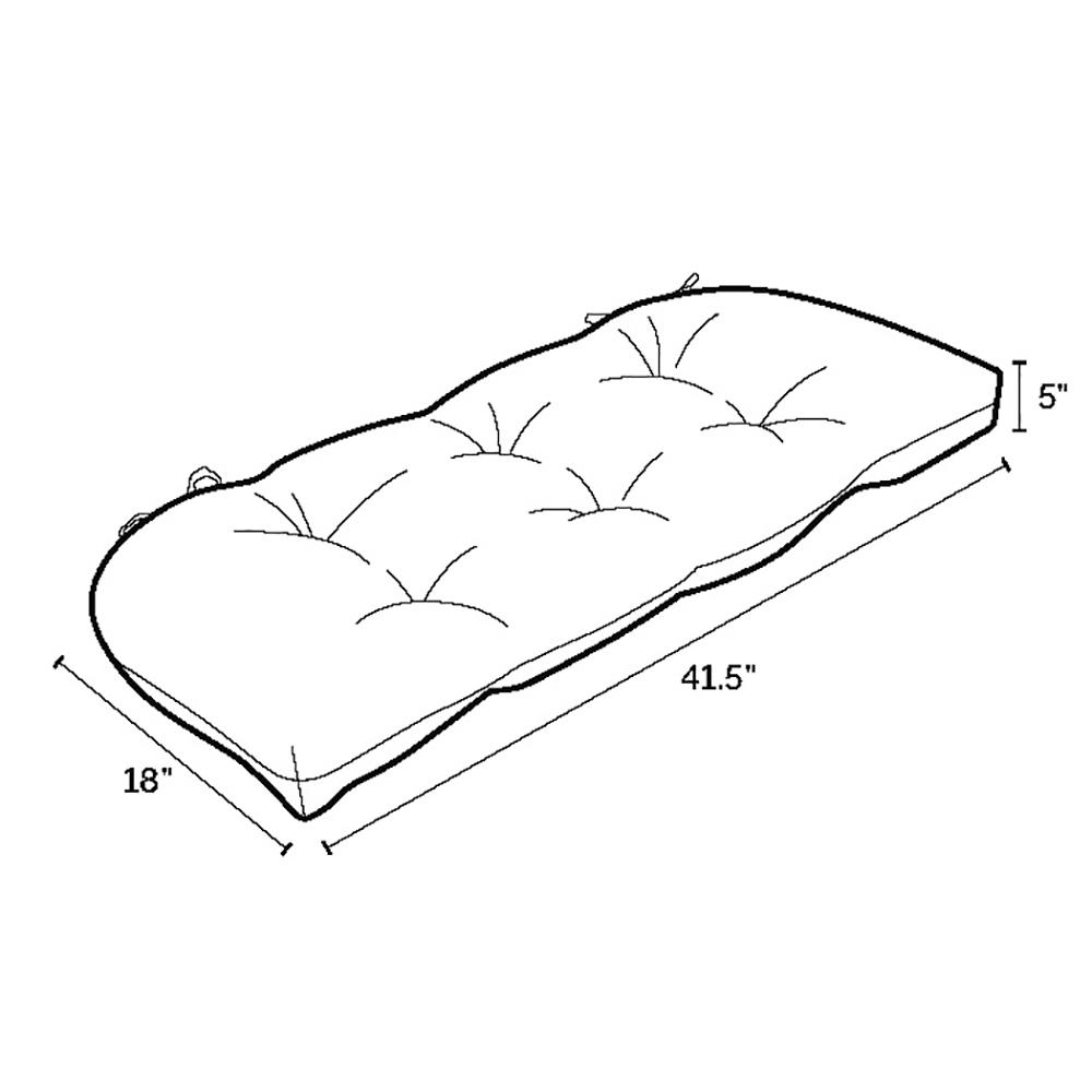 Arden Selections 41 5 In X 18 In Onyx Cebu Countoured Tufted Outdoor Bench Cushion Tg0r536b D9z1 The Home Depot