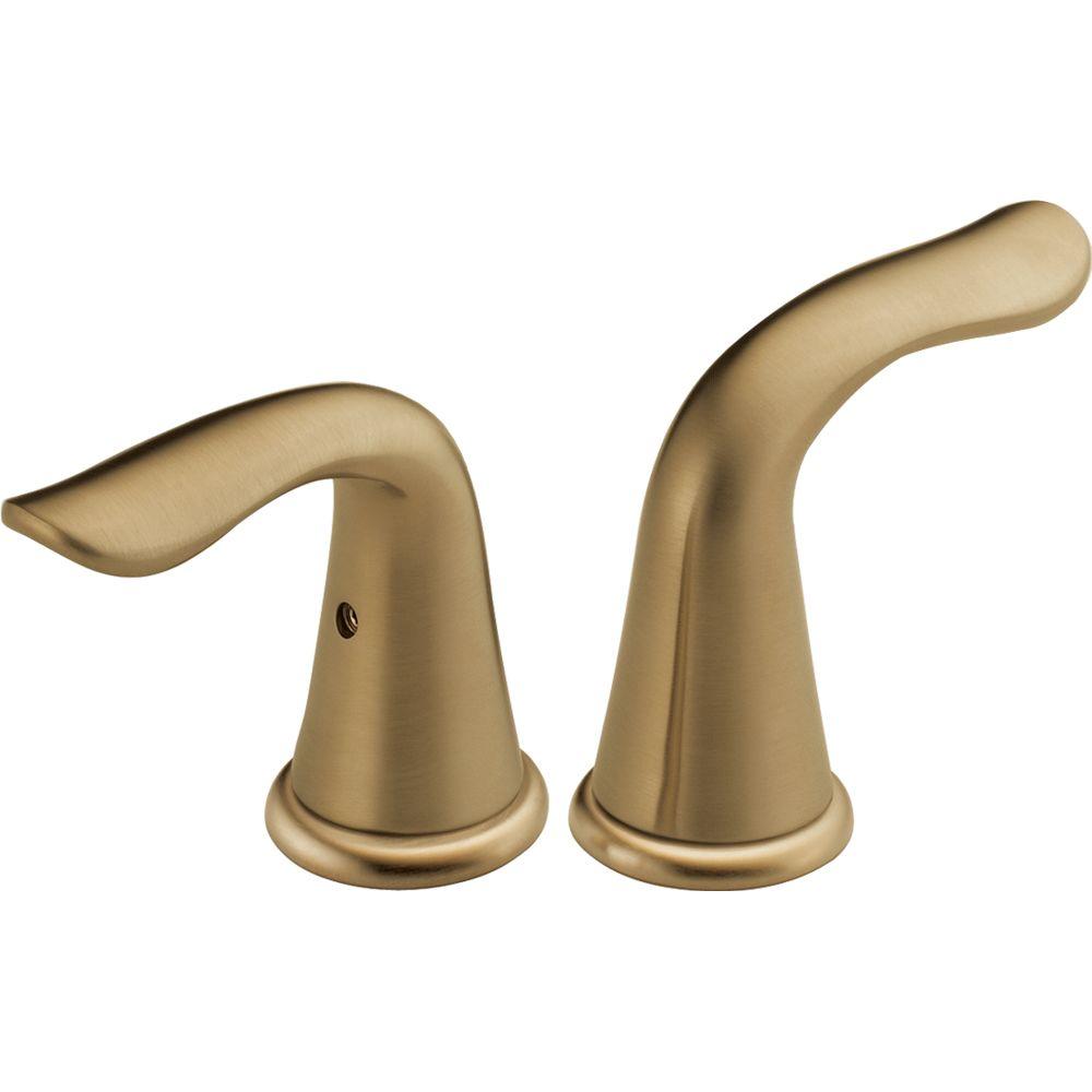 Delta Lahara Lever Handles for Bathroom Faucets in Champagne Bronze