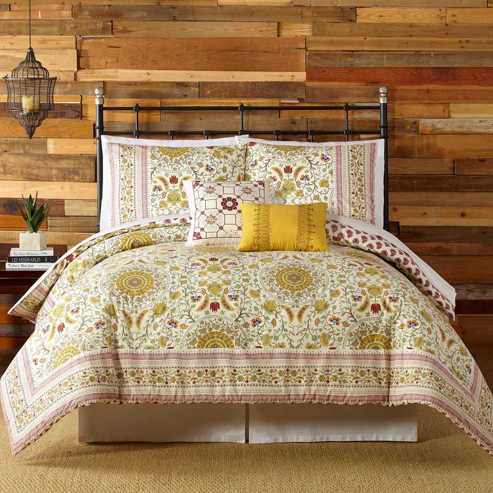 Indigo Bazaar Joanne 5 Piece Red Queen Comforter Set A388a16muees Indigo Bazaar Joanne 5 Piece Red Queen Comforter Set A388a16muees The Home Depot