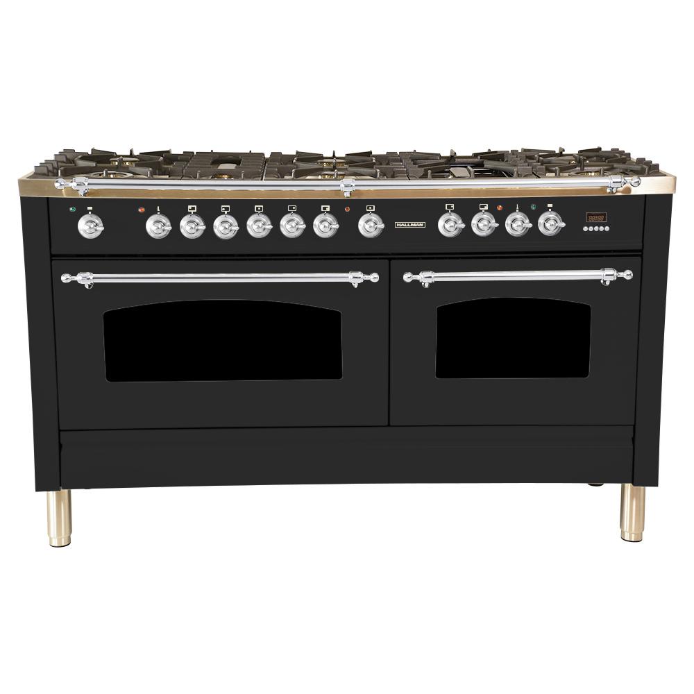 Hallman 60 In 6 Cu Ft Double Oven Dual Fuel Italian Range True