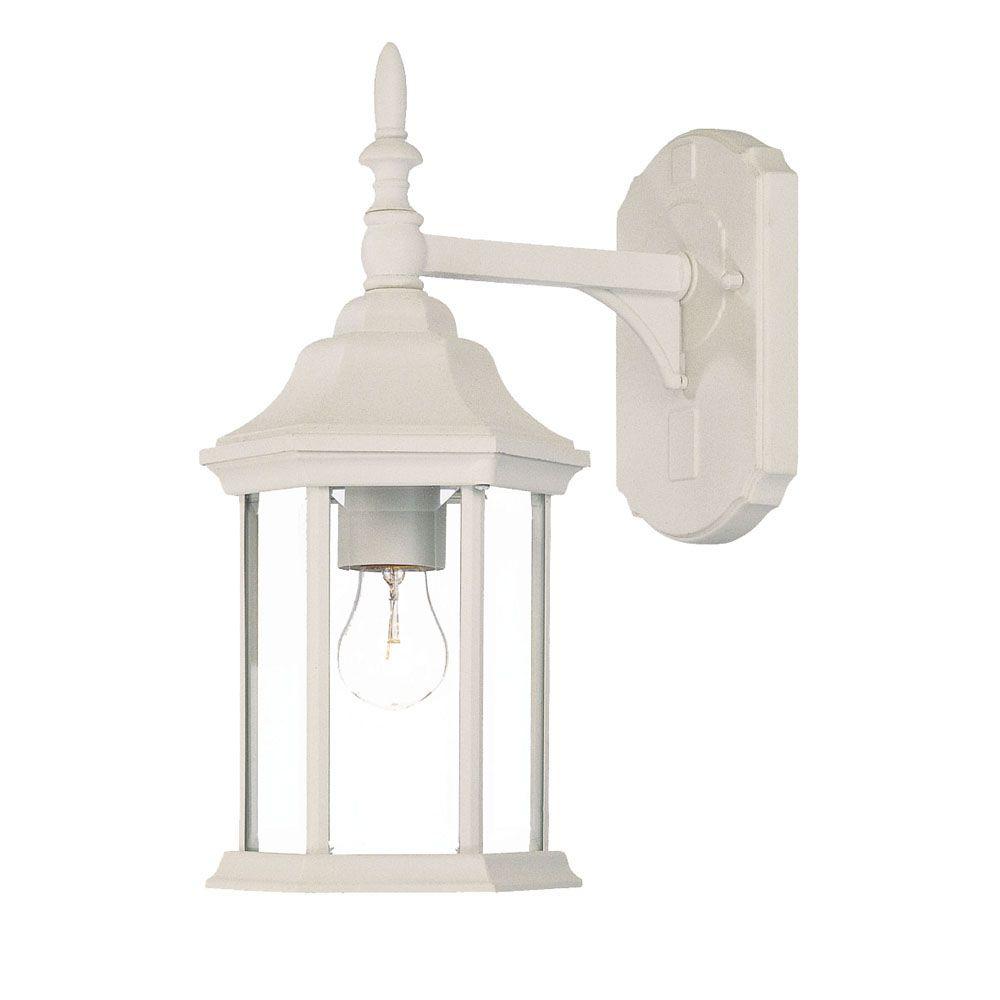 Acclaim Lighting Craftsman Collection WallMount 1Light Outdoor Textured White Light Fixture