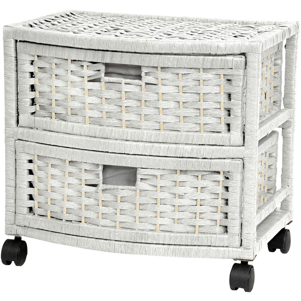 White Natural Fiber Laundry TrunkJH09130WHT The Home Depot