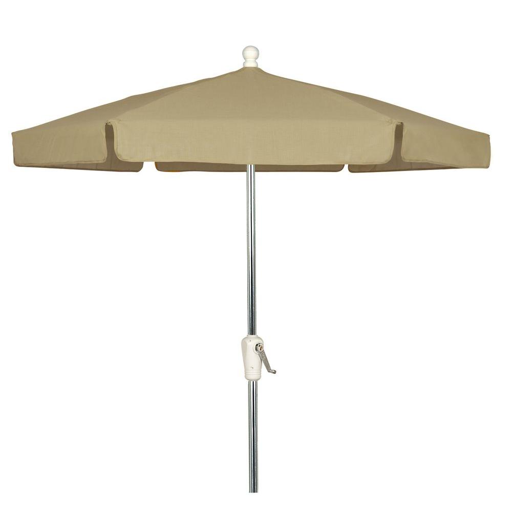 7 5 Ft Aluminum Patio Umbrella With Beige Vinyl Coated Weave 7gcra Aluminum Patio Umbrella With Beige Vinyl Coated Weave