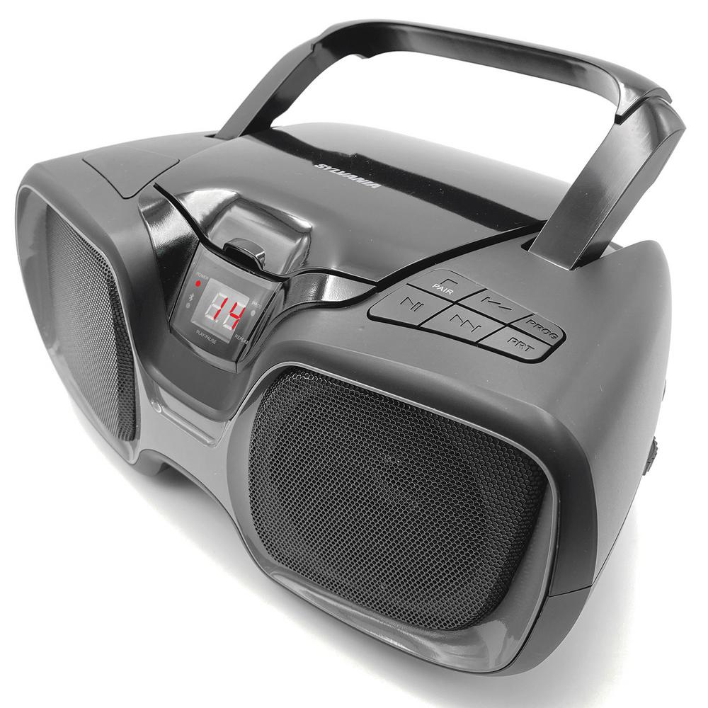 sylvania bluetooth portable cd radio boombox