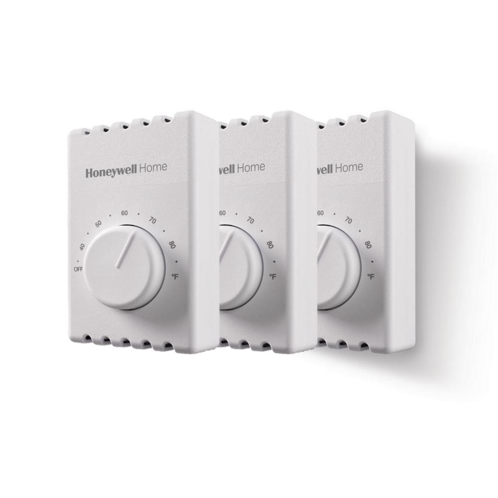 Honeywell Home NonProgrammable Electric Baseboard Heater Thermostat (3